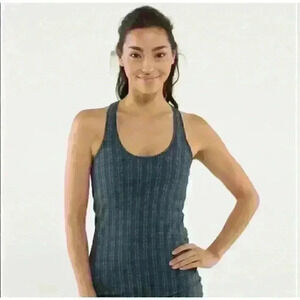 Women's Lululemon Cool Racerback Tank Top Ziggy Wee August Inkwell Green Size 2